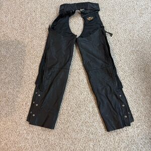 Men’s Harley-Davidson Willie G Black Chaps with Braided Accents